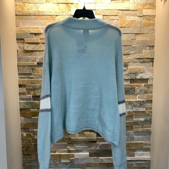 John + Jenn Varsity Stripe Mock Neck Sweater - Picture 4 of 6